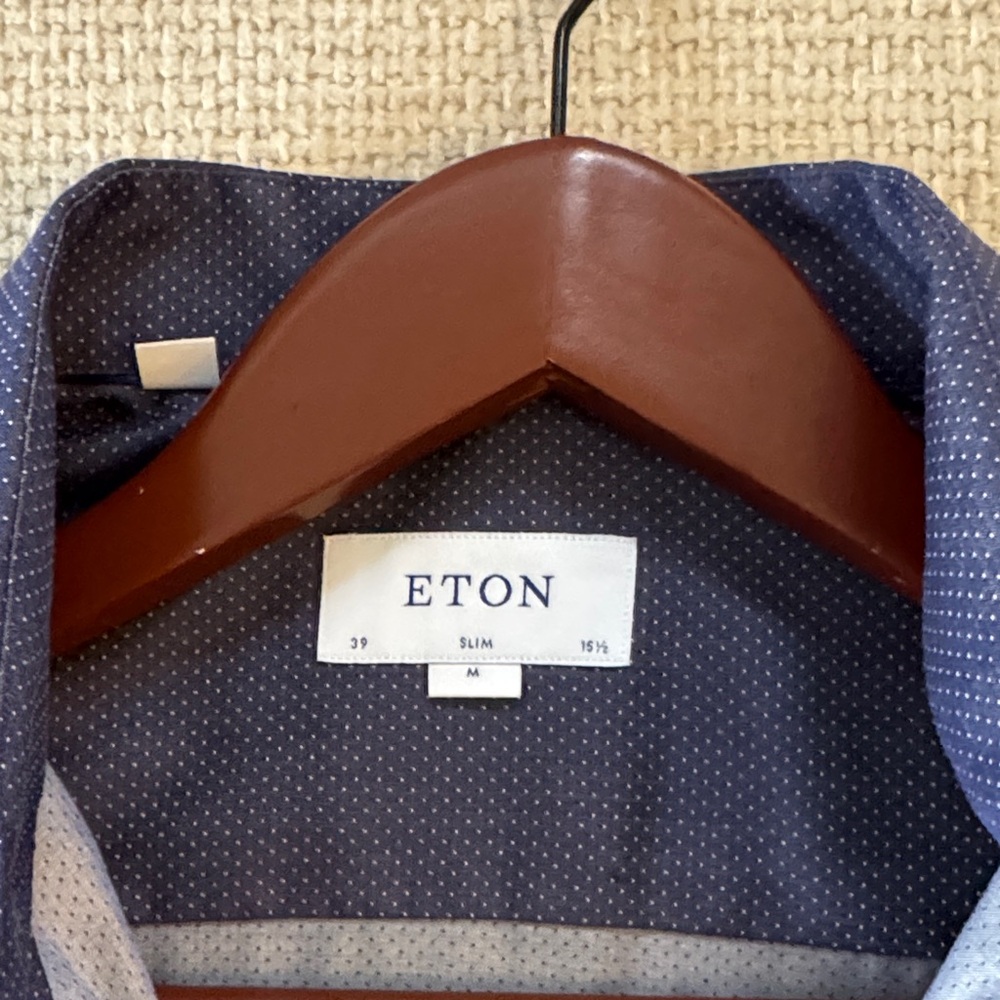 Eton Navy Micro Dot Shirt